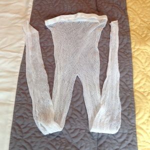White fishnet stockings